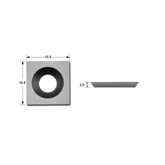 HopsonTools   Woodturning Carbide Insert Cutter 10.5x10.5x2.0mm-35° Square Shape