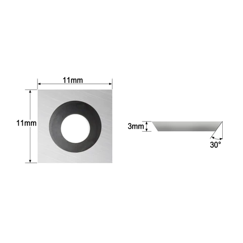 HopsonTools  Ci2 Woodturning Carbide Insert Cutter 11x11x2.0mm-30° Square Shape