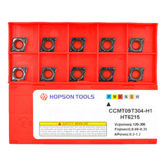 HOPSON TOOLS CCMT of CNC Carbide Inserts for Turning Steel Metal lathe Cutting Tools, 10 PCS.