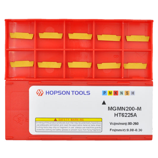 HOPSON TOOLS MGMN of CNC Carbide Inserts for Turning Steel Metal lathe Cutting Tools, 10 PCS.