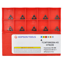 HOPSON TOOLS TCMT of CNC Carbide Inserts for Turning Steel Metal lathe Cutting Tools, 10 PCS.