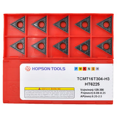 HOPSON TOOLS TCMT of CNC Carbide Inserts for Turning Steel Metal lathe Cutting Tools, 10 PCS.