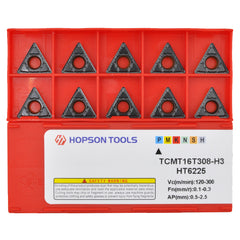 HOPSON TOOLS TCMT of CNC Carbide Inserts for Turning Steel Metal lathe Cutting Tools, 10 PCS.