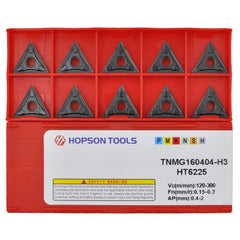 HOPSON TOOLS TNMG of CNC Carbide Inserts for Turning Steel Metal lathe Cutting Tools, 10 PCS.